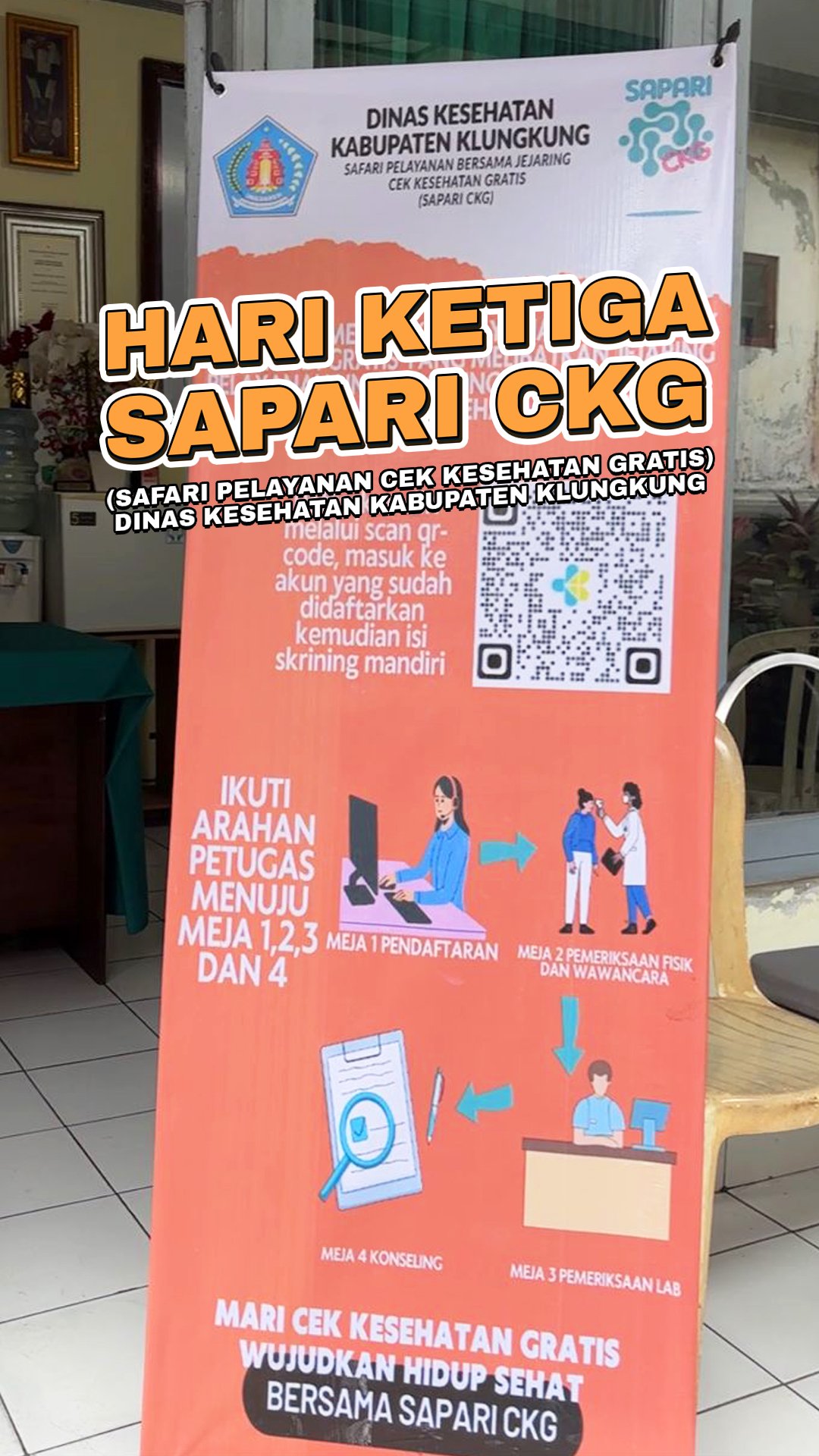Kegiatan Hari Ketiga SAPARI CKG (Safari Pelayanan Cek Kesehatan Gratis) yang diadakan di Ruang Rakortas Dinas Kesehatan Kabupaten Klungkung