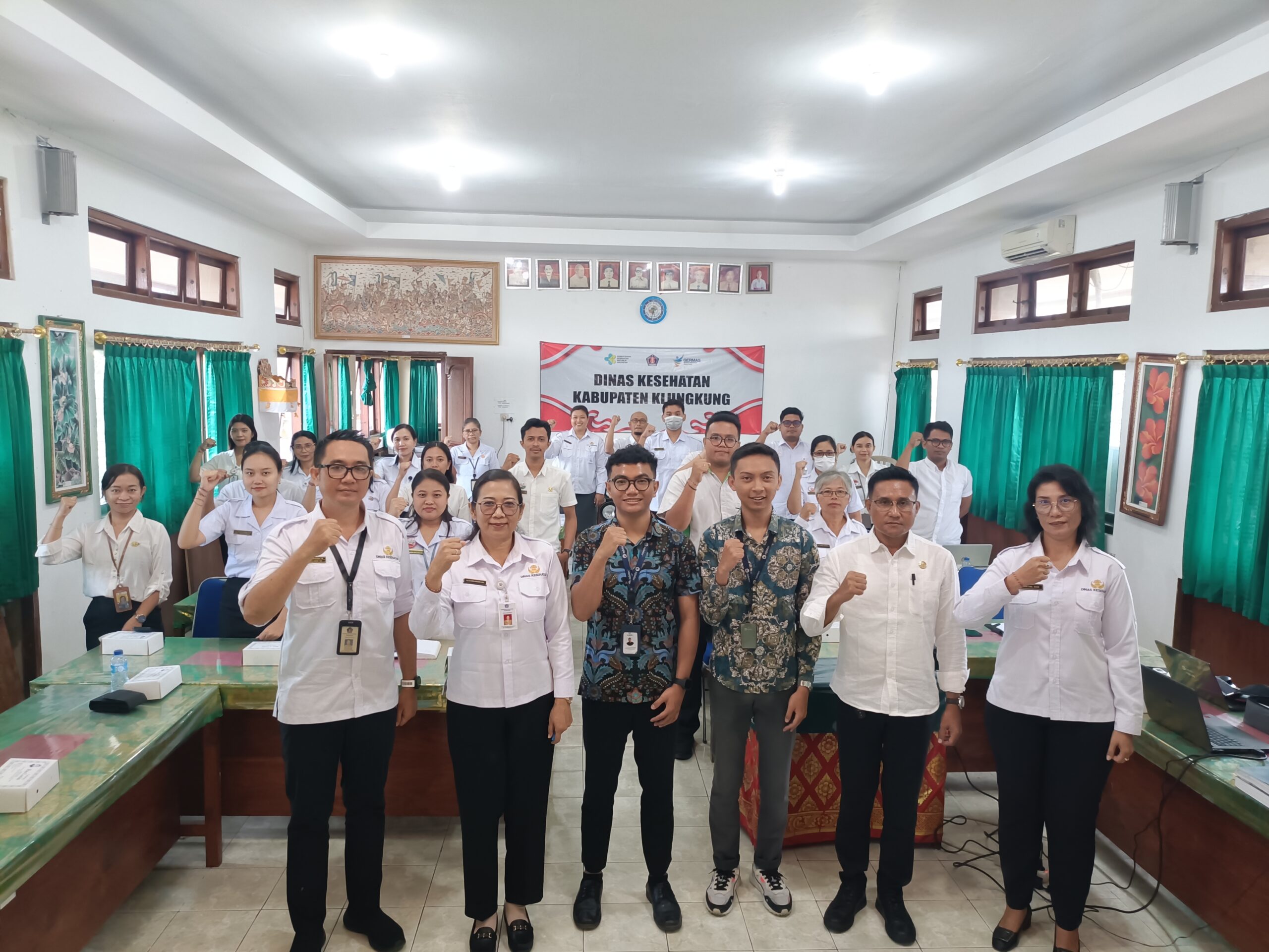 Kegiatan Monitoring dan Evaluasi Implementasi SIMPUS ePuskesmas yang diselenggarakan oleh Infokes bertempat di Ruang Rapat Dinas Kesehatan Kabupaten Klungkung